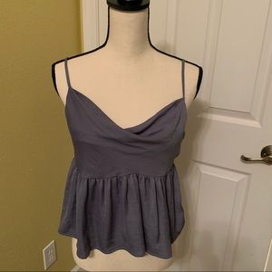 American Eagle Cowl Neck Charcoal Top (M)